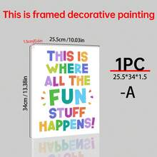 1/3件套返校季励志标语帆布海报。这里是精彩故事发生的地方。返校季墙面装饰画。非常适合学校墙壁、走廊、餐厅和办公室走廊的装饰。家居装饰和墙面艺术！室内装饰。精美的房间装饰，可选配画框。 - 彩色 - 查看 29