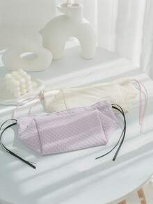 1pc Pink Bow Decorative Tissue Box - Soft Fabric Rectangular Dispenser - Perfect For Nursery, Baby Girl Room & Bathroom - Adds A Charming Touch To Nursery Decor (Compact Baby & Kids Room Organizer) - Storage - View 5