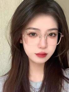 1 Pair Fashionable Ombre Ocean Eyeglasses, Suitable For Outdoor Activities, Transparent Eyewear Accessory, Valentine's Day Gift - Multicolor - View 6