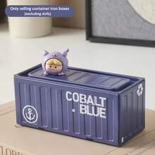 11.5cm Length Mini Metal Container, Retro Industrial Style Office Storage Box, Creative Home Organizer