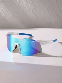 1pc Women's Outdoor Cycling Sports Eyeglasses, Y2K Style In Blue, Green, Pink, Suitable For Daily Wear, Hiking, Beach Travel, Wind-Resistant Goggles - Gradient - View 2