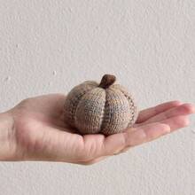 Knit Pumpkins Set Of 5, Fall Favorite, Gifts Women, Autumn Bowl Fillers Fall Farmhouse Tier Tray Decor, Decorative Pumpkins Friend Autumn Set - Đá cuội 5 - Xem 7