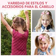 YUIO-20 Pinzas para el Pelo Juego de Accesorios para el Pelo con Lazo Grande para Fiestas: Horquillas Diademas Coletas y Scrunchies Moños para Cabello Lazos Cabello Moños Escolares para Niñas Rosa 20 piezas - Rosa 20 piezas - Ver 6