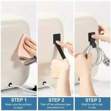 Reusable Cable Organizer Straps, Household Wire Management Hook And Loop Ties - Black - View 11