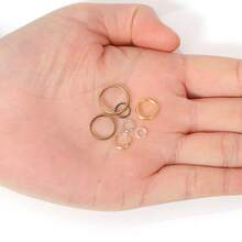 200个多尺寸双环开口金属钥匙圈饰品连接器，适用于DIY手工手链、项链、手机链、饰品等。 - 分離圈 - 查看 6