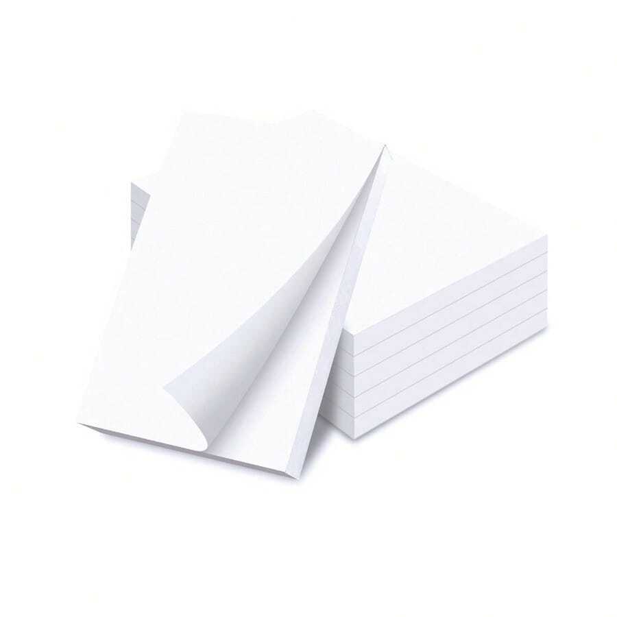 Better Office Products Blank Scratch Note Pads 3" x 5" Server Notepads 100 Sheets per Pad Memo Pads Gummed Binding for Easy Tear-off 10 Pack - como en la foto - Ver 1