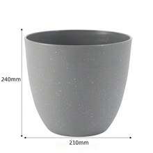 1pc Ceramic Planter, Indoor Plant Pot, Matte Faux Stone Bonsai Flower Pot, Balcony Planter, Home Decor, Large Capacity Plant Growth Cultivation Pot, Room Decoration - Multicolor - View 15