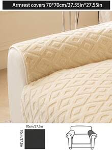 1pc Thick Soft Flannel Sofa Cushion Cover, Modern Minimalist Anti-Slip Warm Sofa Seat Pad, Dust-Proof Washable Sofa Slipcover, Beige Fresh And Fashionable, Soft And Fade-Resistant, Pet-Friendly Protective Cover, Adjustable For Corner Sofa, Bedroom, Office, Living Room Combination Furniture, 1/2/3/4 Seat Sofa - Beige - View 19