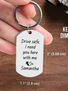 Custom Photo Keychain: Engraved Stainless Steel Drive Gift