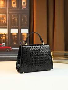 Túi xách nữ cổ điển đa năng dung tích lớn, khóa gập, họa tiết da cá sấu mới năm 2026. - Nhiều màu - Xem 10