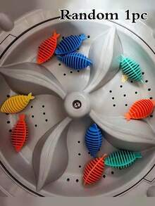 Reusable Clothes Fuzz Remover, Silicone Fish-Shaped Lint Collector, Pet Hair Remover For Clothes, Blankets, Towels, Efficient Washing Machine Lint Collector, Cat/Dog Hair Remover, Household Laundry Tool, Easy To Remove Fabric Lint, Laundry Room Essential, Cleaning Supplies, Washing Machine, Lint Collector, Pet Hair Collector, Reusable Pet Hair Remover, Clothing Cleaning Tool, Laundry Accessory For Cleaner Clothes - Multicolor - View 12