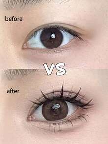 100pcs Sunflower Thick Charming Cluster Lashes False Eyelashes, Natural Cartoon Naughty C-Curl Eyelash Extensions - B - View 2