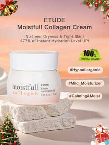 ETUDE 75ml/2.54 Fl Oz Collagen Moisturizing Cream, Creamy Texture, Deeply Hydrating & Firming, Anti-Aging Face Moisturizer, Intensive Moisturizing + Elasticity Boosting, Korean Cosmetics - 75ml/2.54 Fl. Oz - View 2