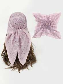1pc 110*110cm Women's Paisley Pattern Printed Scarf, Elegant Headband And Neckerchief, Ideal Accessory For All Your Outfits