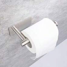 Stainless Steel Wall-Mounted Toilet Paper Holder, Bathroom Tissue Roll Dispenser, No Drilling Required, Self-Adhesive Toilet Paper Holder, Absorbent Paper Towel Rack, Paper Towel Holder, No Drill Toilet Paper Holder, Self-Adhesive Toilet Paper Dispenser, Absorbent Paper Towel Rack, Black, Silver, Gold, Bathroom Accessories, No Drilling Required, Wall-Mounted, Toilet Storage Rack, Bathroom Hardware, Bathroom Decor - Multicolor - View 4