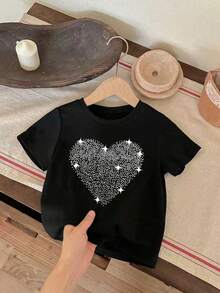 3pcs Toddler Girls' Cartoon Print Short Sleeve Set - Multicolor - View 4