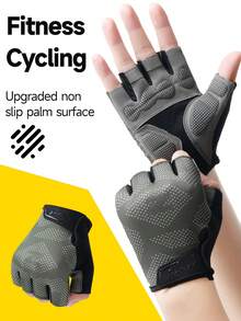 一双户外运动骑行手套，掌心防滑，手背透气，露指健身手套，男女通用 - 彩色 - 查看 11