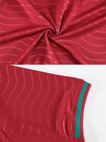 2pcs Portugal Football Jersey, Personalized Portugal Men's Football Uniform, Men's Sports Suit, Sports Set, Men's Running Set, Summer Men's Set, Men's T-Shirt Set, Football Jersey, Personalized Football Jersey, Football Jersey With Number Printing, Suitable For Football, Badminton, Basketball, Cycling