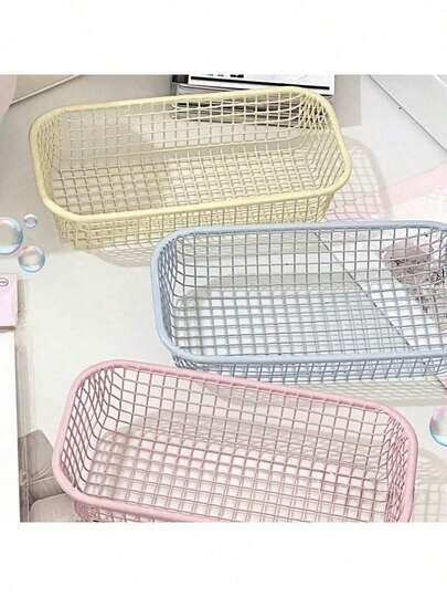 Cestino portaoggetti beige, minimalista e alla moda, soluzione di archiviazione per scrivania, cestino per oggetti di valore, può contenere piccoli articoli, scatola portaoggetti per studenti e ufficio, adatta per organizzare e conservare cosmetici e forniture per ufficio, ideale per l'organizzazione domestica, la decorazione della stanza e la decorazione della camera da letto.