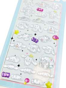 Cartoon Kawaii Melody Anime Stickers, Cute 3D DIY Handmade Phone Decoration, Kids Arts & Crafts Stickers Decals, Random Color Style - Multicolor - View 6