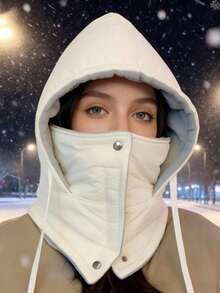 3-In-1 Unisex Fleece Face Mask, Winter Face Protection, Windproof, Ear Warmer, Suitable For Cold Weather Vacation Outfits