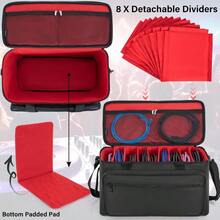 AKOZLIN Bolsa grande de viaje para banda con organizador de cables y divisores desmontables para DJ estuche organizador de cables para equipo de DJ instrumento de sonido y accesorios para músicos - como en la foto - Ver 5