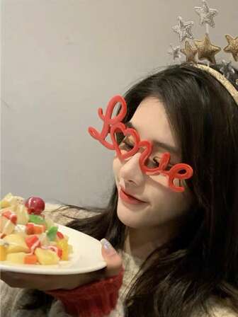 Valentinstag personalisierte Selfie Foto-Requisiten lustige Brillen, romantische Paar Liebesbrief Brillen