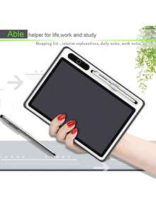 INNoreBoard Portable LCD Electronic Notebook With Protective Case - Reusable Handwriting Tablet, CR2025 Battery-Powered, Black & Rose Red, Home Office School Note Board, Christmas Gift, Notetaking Device, Modern Tablet, Batteryoperated Device, Digital Notepad, Durable Writing Surface, Gift For Professionals - Black - View 2