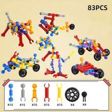 83pcs Specially Designed For Children, Through Flexible Component Combinations, Intellectual Development And Hands-On Ability Cultivation Can Be Achieved Simultaneously In Fun Play