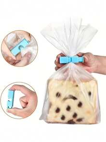 10/6/4pcs Food Bag Clips, Bread Bag Sealing Clips, Moisture-Proof Clips, Spring Sealing Clips, Suitable For Milk Powder Bags, Plastic Bags And Snack Bags, Kitchen Organization, Kitchen Supplies