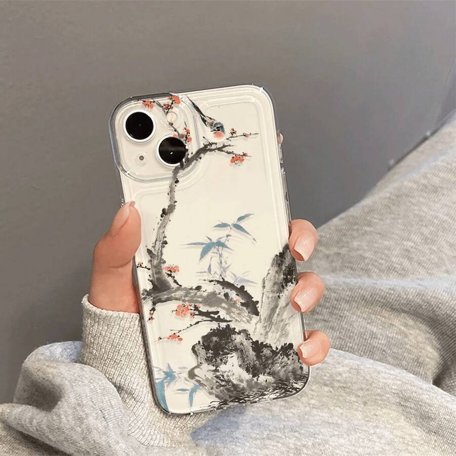 Diseño de pintura tradicional china, funda de teléfono creativa personalizada, elegante y sencilla, diseño a prueba de golpes y anticaídas, resistente a la suciedad y duradera, adecuada para 17/17 Pro/17 Pro Max/17 Air/ 16/16 Pro/16 Pro Max/16 Plus/ 15/15 Pro Max/15 Pro/15 Plus/ 14/14 Pro/14 Plus/14 Pro Max/ 13/13 Pro/13 Pro Max/12/12 Pro/12 Pro Max/11/11 Pro/11 Pro Max/XR/X/XS/XS Max. Es el regalo de cumpleaños perfecto para novias, novios, esposos, esposas, amigos o para uno mismo, innovador y a la moda, adecuado tanto para hombres como para mujeres. - Transparente 3008 - Ver 1