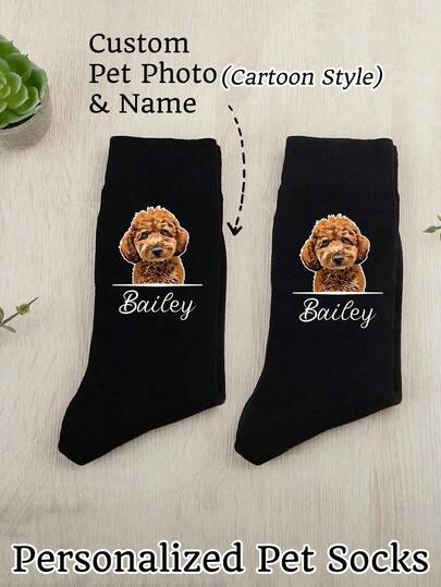 Custom Socks With Pet Photos, Personalized Christmas Socks Gifts For Women, Custom Pet Photo Socks Personalized Gifts, Personalized Pet Lover Gifts For Men, Custom Socks With Pet Pictures, Dog Face Socks, Pet Lover Gifts, Gifts For Family, Friends, And Loved Ones, For Ramadan, Eid Al-Fitr, Valentine'S Day, Christmas, And Thanksgiving