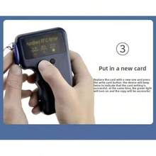 2025 New Universal 1pc 3/6 Slots Handheld 125KHz Low Frequency ID Card Copier, EM Card RFID Smart Card ID Duplicator, Minimalist Industrial Style, Blue, Portable Palm-Sized Design, One-Key Copy + Anti-Drop Shell, Fast Reading + Precise Duplication + Multi-Card Compatible, Smart Card Copying Device Suitable For Access Cards, Attendance Cards, Elevator Cards - Multicolor - View 9