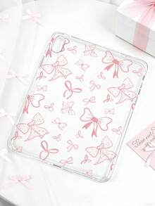 1个透明扁平保护壳，带线条蝴蝶结彩色图案，轻薄超薄软壳，简约/个性化/可爱TPU扁平平板电脑保护壳，透明保护壳，无笔槽，适用于iPad Mini 1/2/3/Mini 4/Mini 5/Mini 6/Mini 7/9.7/10.2/10.5/10.9/11英寸/第十代/Air 11英寸(M2)-2024/Pro 11英寸(M4)-2024/Air 11英寸(M3) 2025/(A16) 11英寸第十一代2025，Apple A7/A8型号 - 彩色 - 查看 5