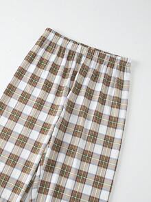 4 piezas Conjunto de pijama ligero para hombres, top de manga corta y pantalones largos - Multicolor - Ver 9