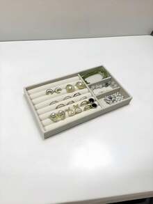 三层大容量首饰盒,大型首饰收纳展示盒,PU皮革多功能首饰盒,首饰整理盒,可上锁首饰收纳盒,抽屉式首饰整理盒,首饰配件,首饰收纳盒,适用于项链、戒指、耳环、手表等首饰,首饰整理,首饰盒收纳盒,节日礼物,送她的礼物,圣诞礼物 - 彩色 - 查看 17