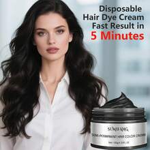 SUMIFANG 120g Temporary Hair Dye Wax, Natural Styling, Non-Greasy, Easy To Wash. Y2K Hair Dye Wax, Suitable For Daily Use, Parties, Cosplay, Birthdays, Halloween, Christmas And Other Occasions. - màu đen - Xem 4