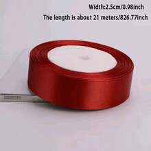 Polyester Satin Ribbon Gift Box, Candy Box, Cake Box, Flower Decoration Satin Ribbon (Slight Color Difference Due To Machine Dyeing) - Pink - View 13