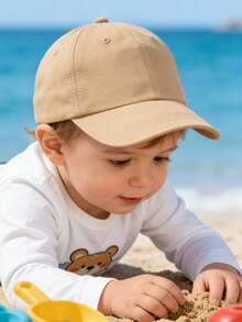 1pc/2pcs/3pcs Baby Boy Baseball Cap, Suitable For 6-24 Months Infants - Solid Color Toddler Sun Hat, Lightweight & Comfortable, Suitable For Baby Boys Playing, Available In Multiple Neutral Colors - Baseball Cap - View 2