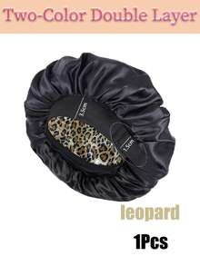 Nunify Seide Satin Haube zum Schlafen, Doppelschicht Satin Haube, verstellbare Hauben für Frauen, Schlafmütze, umkehrbarer Haarbedeckung für lockiges Haar, Haarpflege Kappe, Nachtkappe