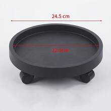 重型塑料花盆托盘，带4个顺滑滚轮和加厚底座 - 圆形高品质设计，适用于大型花盆，室内/室外均可使用 - 彩色 - 查看 12