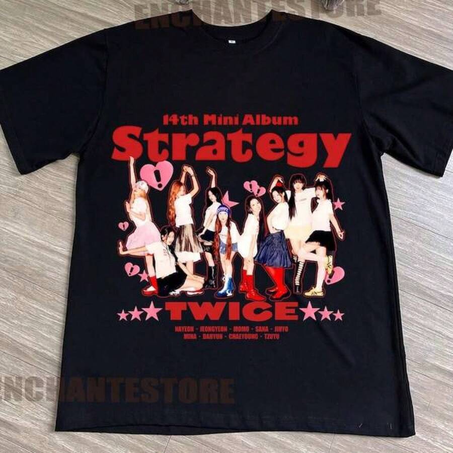 Retro Twice Srategy Shirt,  My Strategy Sweatshirt, TWICE 14th Mini Album Shirt, Twice Ready To Be World Tour Shirt,Twice Members Shirt - 黑色 - 查看 1