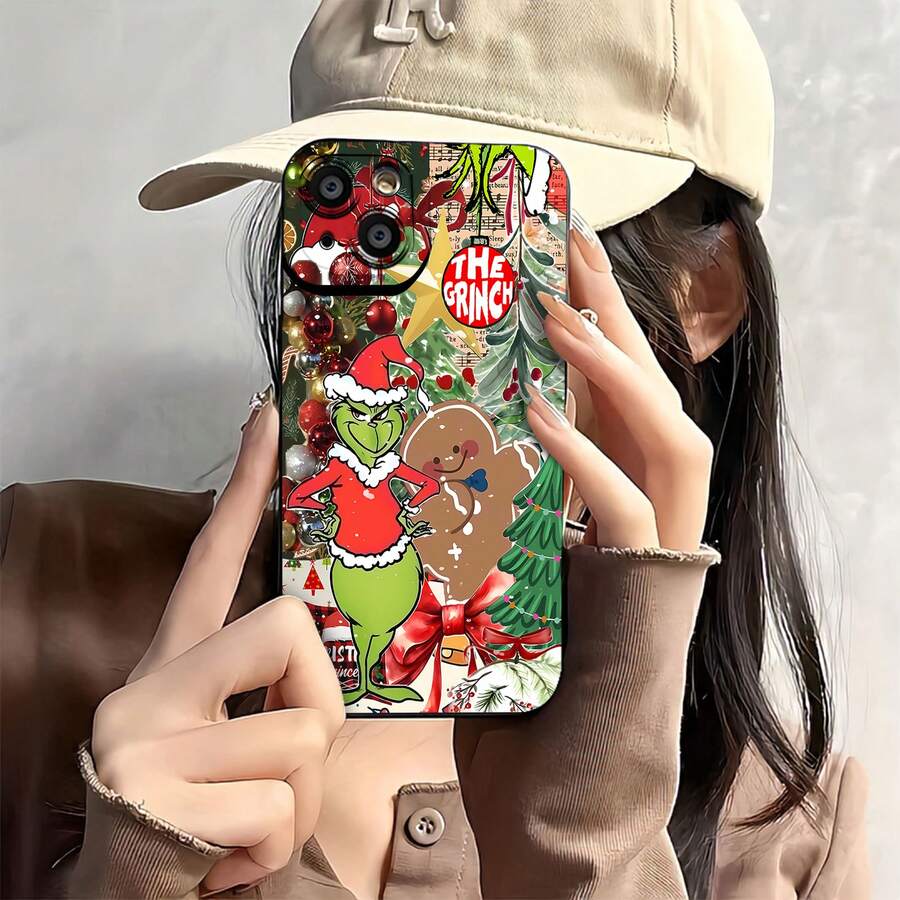 Funda para teléfono Christmas Cheer Compatible con fundas para teléfonos , 17, 16 Pro Max, 15 Pro Max, 13 y 12 Duradera, a prueba de golpes y elegante Una excelente opción para familiares, amigos, seres queridos, novios/novias y regalos de Navidad y Año Nuevo. - Negro - Ver 1