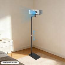 Adjustable Projector Stand With 360° Rotation, 23.62"-47.24" Height, Stable Carbon Steel Base, Easy Setup For Home Theater, Office, And Classroom Use, Black - Black - View 8