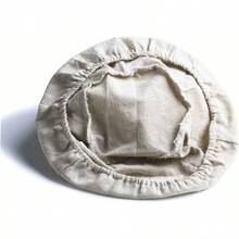 Juego ovalado de cesta de pan y forro de lino 10 pulgadas paquete de 2 unidades - Beis - Ver 4