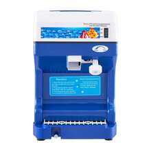 Eismaschine 250 W 120kg/h Speiseeisbereiter Speiseeisbereiter mit Kompressor kommerzieller Eisrasierer  Schneekegelmaschine - Blau und Weiß - Übersicht 8