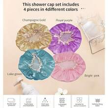 Shower Caps - PurplePinkGreenGold - View 2