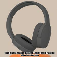 Over-Ear Wireless Bluetooth Headphones With ANC & HiFi Sound, 20-Hour Playtime Foldable Travel Headphones With Zero Pressure Memory Cotton Ear Cups & Bluetooth 5.1 | Studio-Grade, All-Day Wear, Travel Essential - 黑色 - 查看 5