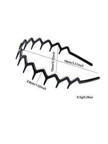 2pcs Elegant Hair Accerssories Winter Headbands Hair Accessory Christmas Beauty Accessories Hair Tools Hair Accessorie Plastic Hair Hoop With Big Wavy Shape - 彩色 - 查看 4
