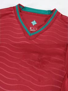 2pcs Portugal Football Jersey, Personalized Portugal Men's Football Uniform, Men's Sports Suit, Sports Set, Men's Running Set, Summer Men's Set, Men's T-Shirt Set, Football Jersey, Personalized Football Jersey, Football Jersey With Number Printing, Suitable For Football, Badminton, Basketball, Cycling